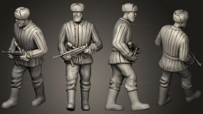 Military figurines (partisans5, STKW_0492) 3D models for cnc